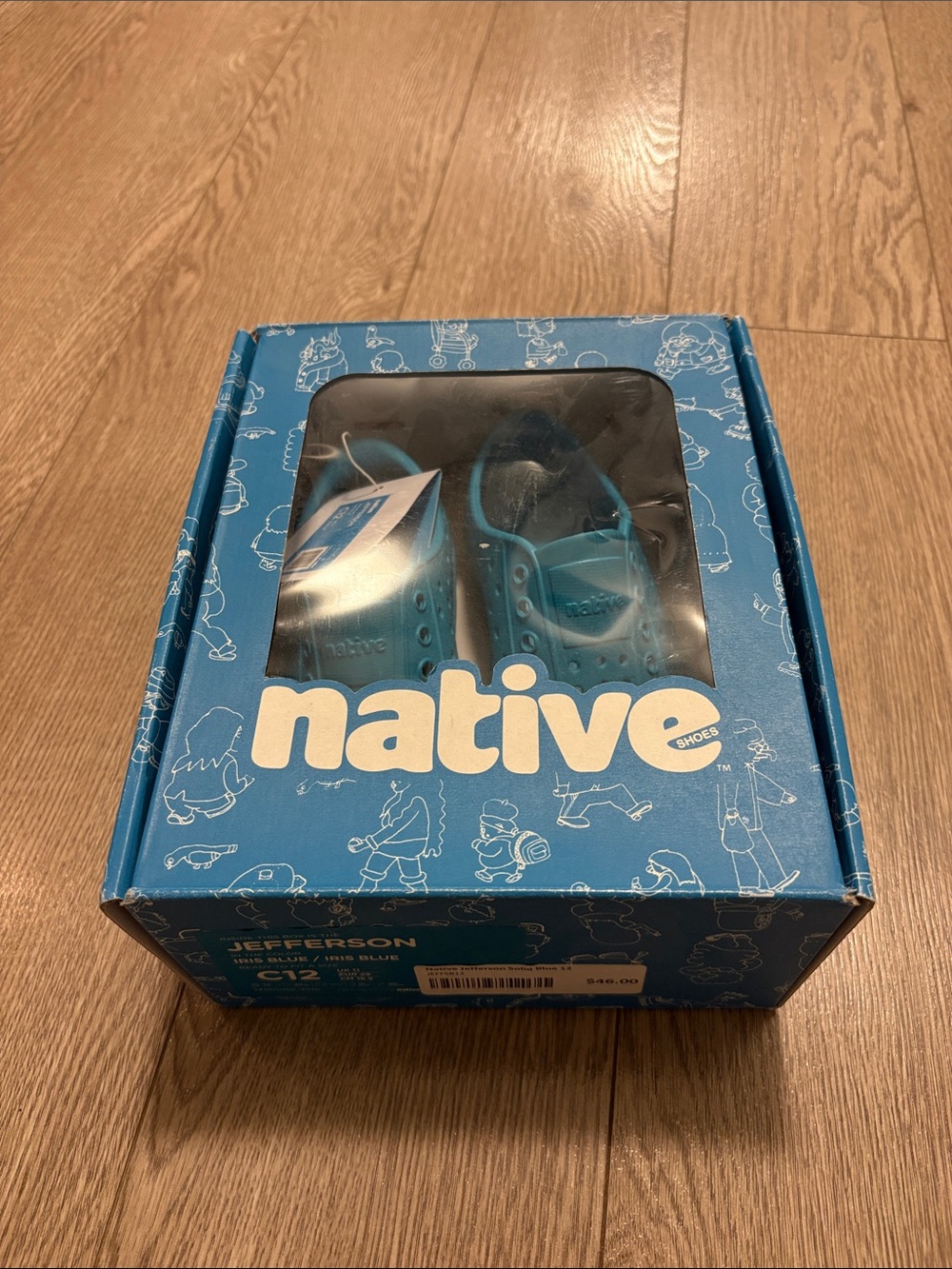 Brand New Native Jefferson Kids Water Shoes in Aqua